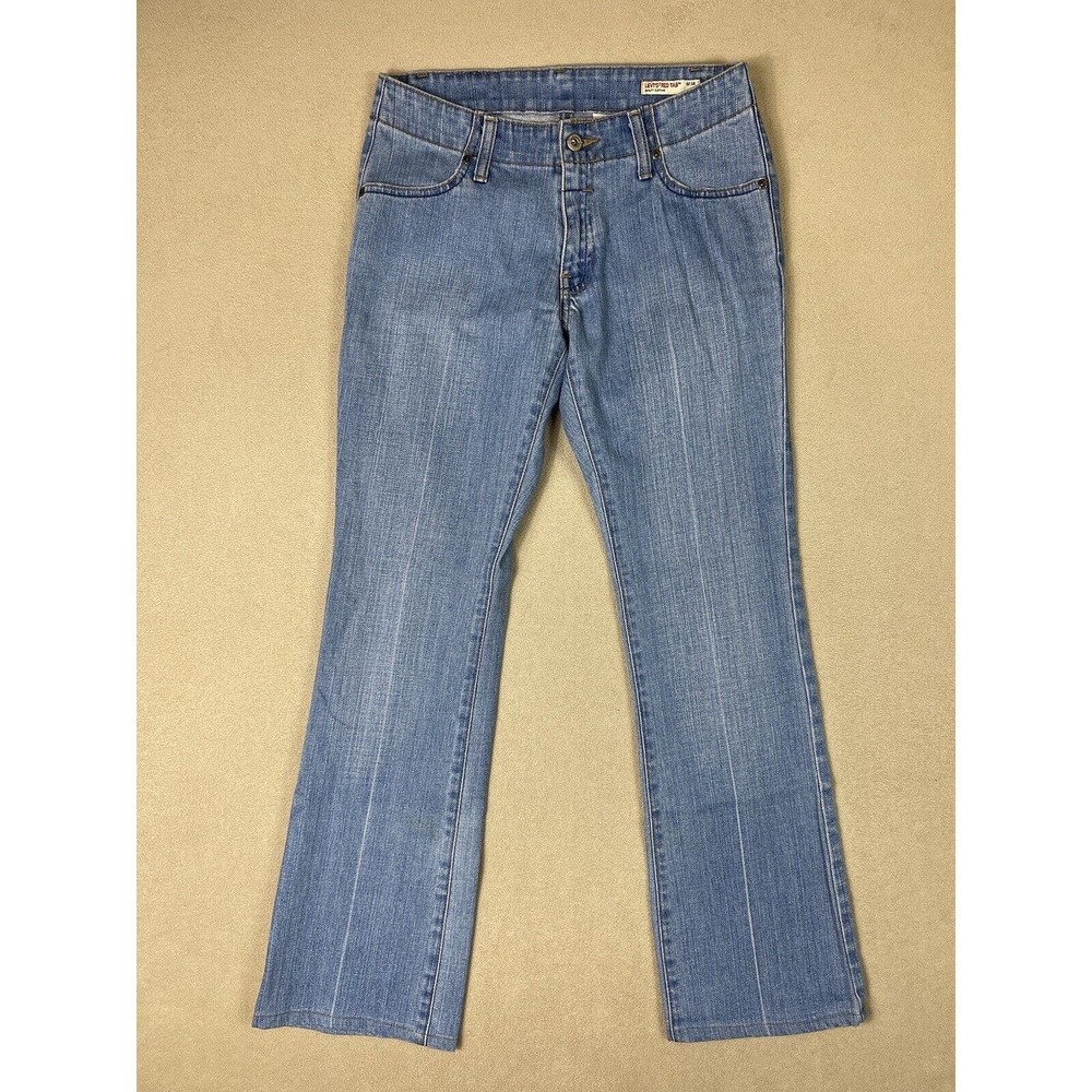 Levis XX Jeans Womens 28XM Blue Red Tab Straight Low Rise‎ Casual Workwear Adult